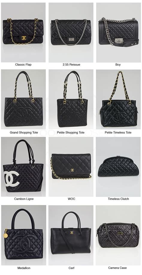 chanel bag styles|all chanel bags catalogue.